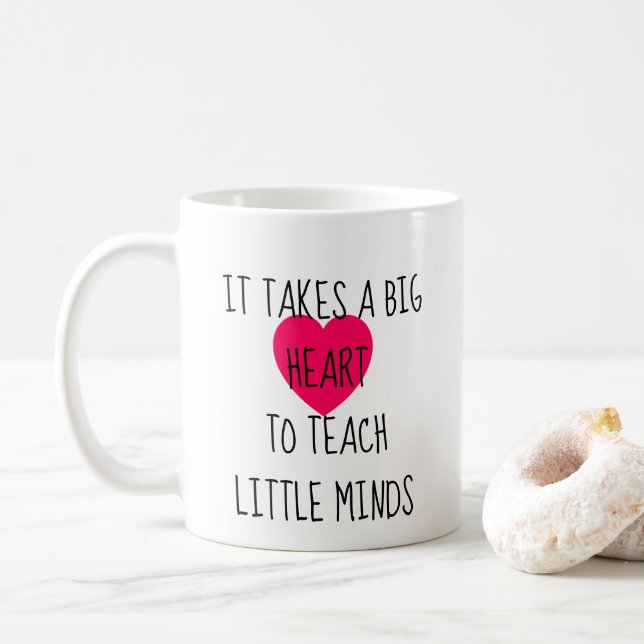 Taza De Café Toma un corazón grande (Con donut)