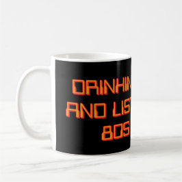 Taza De Café Tomando Café y Escuchando Música de los 80
