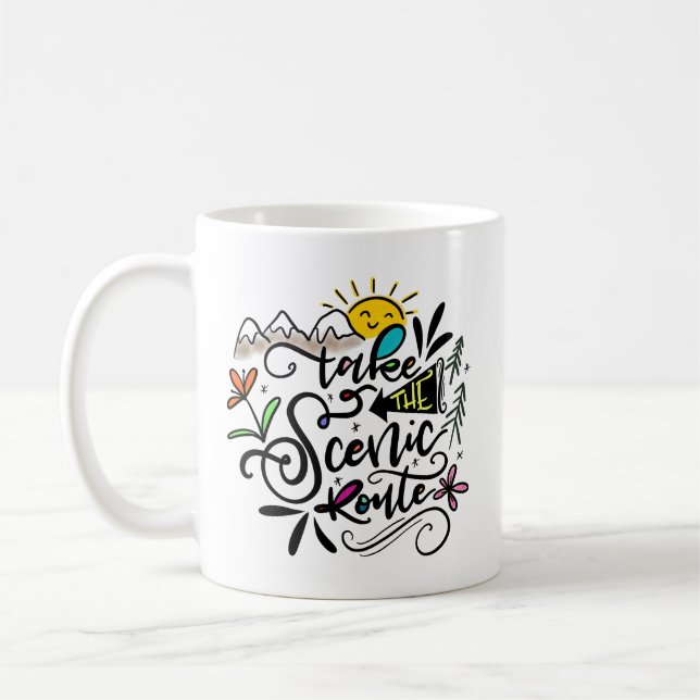 Taza De Café Tomar la ruta panorámica (Izquierda)