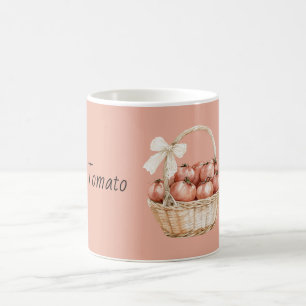 Taza De Café Tomates en Cesta con Lazo