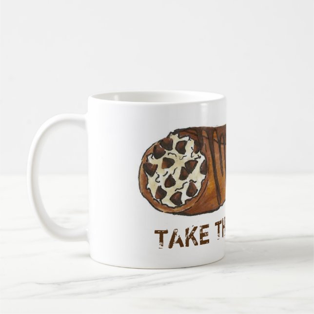 Taza De Café Tome la pastelería de chocolate italiano cannoli (Izquierda)