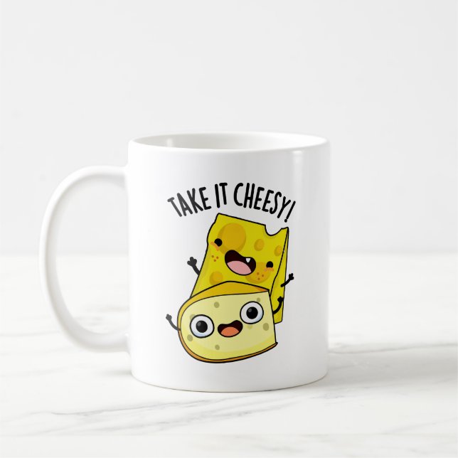 Taza De Café Tómelo con Queso Chiste Divertido de Comida  (Izquierda)