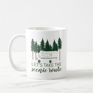 Taza De Café Tomemos la ruta escénica Van Camper RV Trees