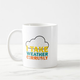 Taza De Café Tomo al Meteorólogo Retro Círruly Funny Del Tiempo