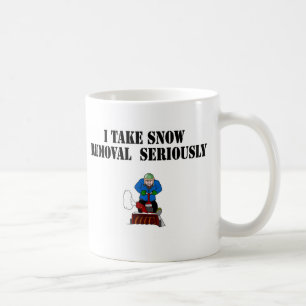 Taza De Café Tomo retirada de la nieve seriamente