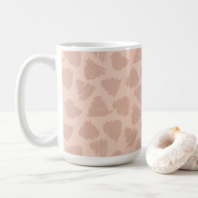 Taza De Café Tone-on-Tone Autumn Blender Textura de bosque (Con donut)