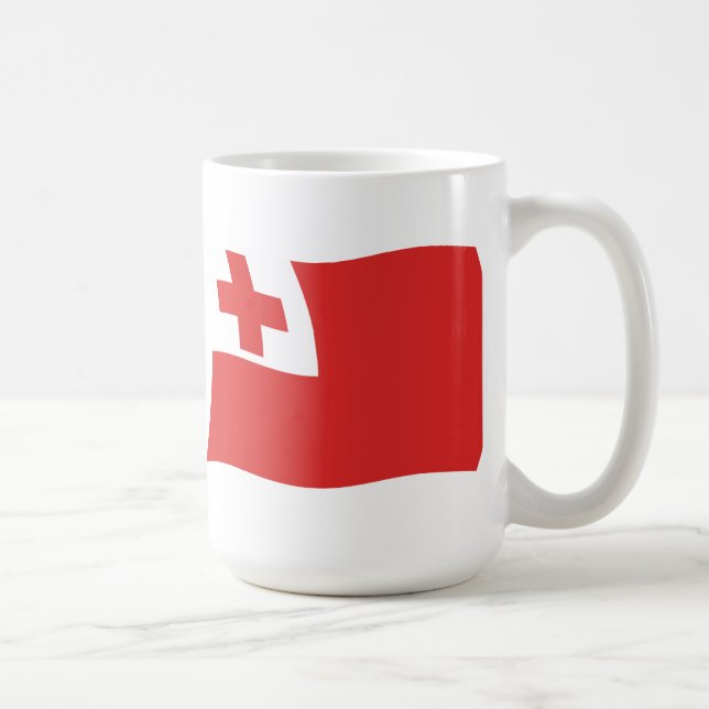 Taza De Café Tonga Flag Mug (Derecha)