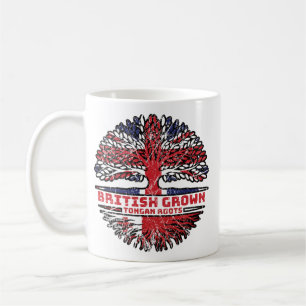 Taza De Café Tonga Tongan Reino Unido Raíces de árboles británi