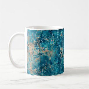 Taza De Café Tono de Aqua en mármol de ónice