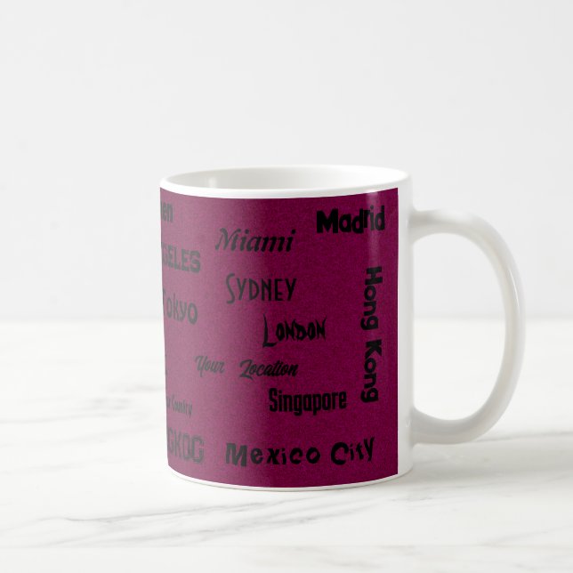 Taza De Café tono de berry mega ciudad (Derecha)