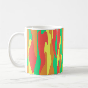 Taza De Café Tonos abstractos de otoño inspiran flujo orgánico