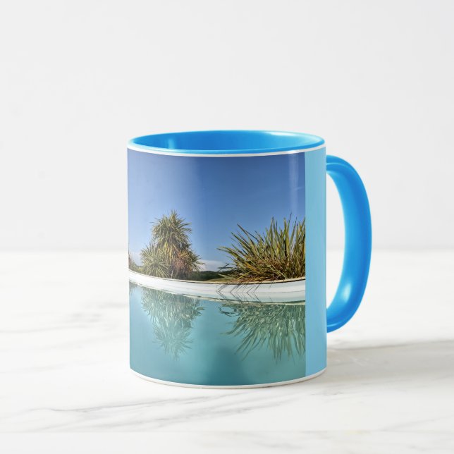 Taza de café tonos azules (Anverso derecho)