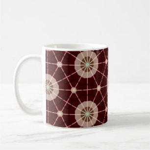 Taza De Café Tonos Cálidos Geométricos de la Tierra