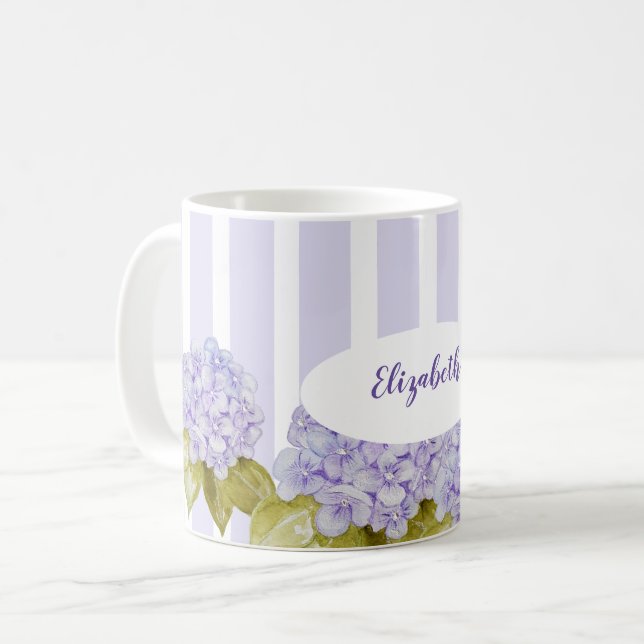Taza De Café Tonos Hidránicos De Azul Violeta (Anverso izquierdo)