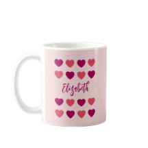 Tonos Lindos de Corazones Rosados con Nombre en Le