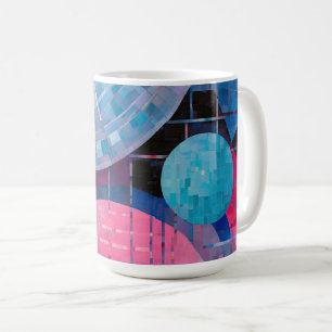 Taza De Café Tonos sutiles azul y rosa en resumen