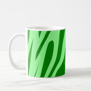Taza De Café Tonos verdes Tigre patrón sin problemas