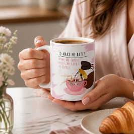 Taza de café tonta | Chica en una taza de café