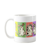 Taza de café tonta de ocho de los conejos