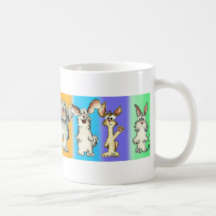 Taza de café tonta de ocho de los conejos