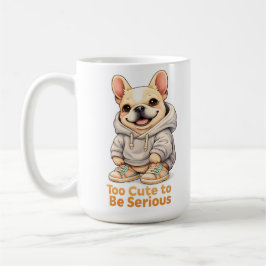 Taza De Café Too Cute to Be Serious – Funny French Bulldog 
