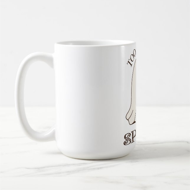 Taza De Café Too Cute To Spook | Aesthetic Halloween (Izquierda)