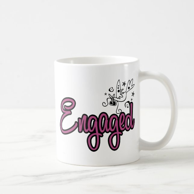 Taza De Café ToonDoveEngagedPink (Derecha)