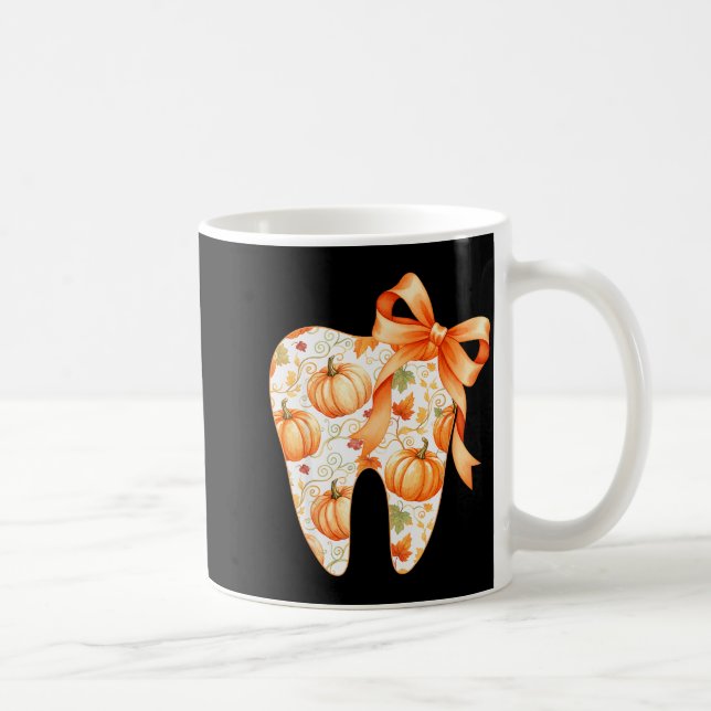 Taza De Café Tooth Coquette Bow Dentist Thanksgiving Dental Ist (Derecha)