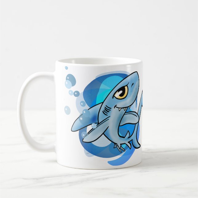 Taza De Café Toothy Grinning Shark (Izquierda)