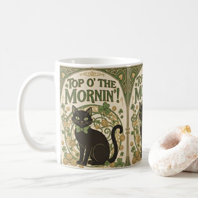 Taza de café Top O' The Mornin' (Con donut)