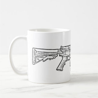 Taza De Café Top plano AR15 con el carril del patio