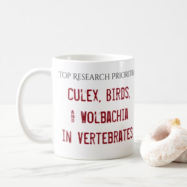 Taza De Café Top Research Prig Mug by RoseWrites (Con donut)