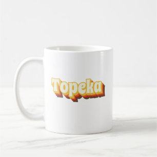 Taza De Café Topeka Retro Vintage Textos