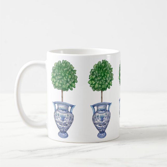 Taza De Café Topiario de adormidera de chinoiserie grandilocuen (Izquierda)