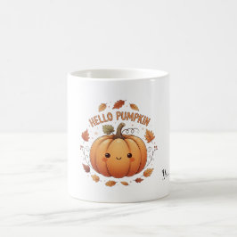 Taza De Café Toque de café de calabaza de saludo personalizado
