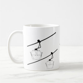 Taza De Café Toque de café de góndola negra y blanca