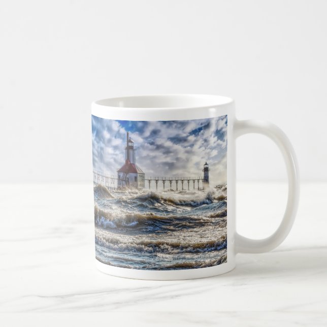 Taza De Café Tormenta en el faro de St Joseph (Derecha)