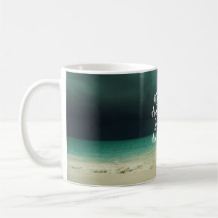 Taza De Café Tormenta oceánica con cita de Dios