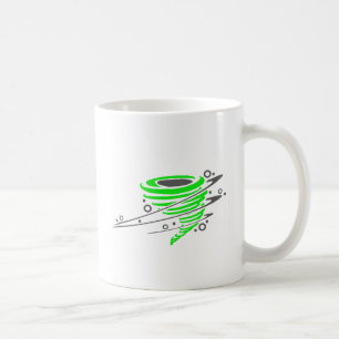 Taza De Café Tornado verde de giro