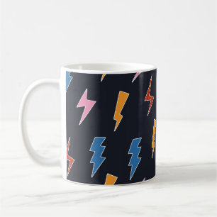 Taza De Café Tornillos roscados sin soldadura, relámpagos dibuj