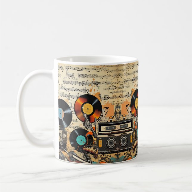 Taza De Café Tornos de discos antiguos  (Izquierda)