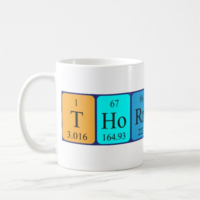 Taza De Café Tornton periódica nombre de tabla mug (Izquierda)