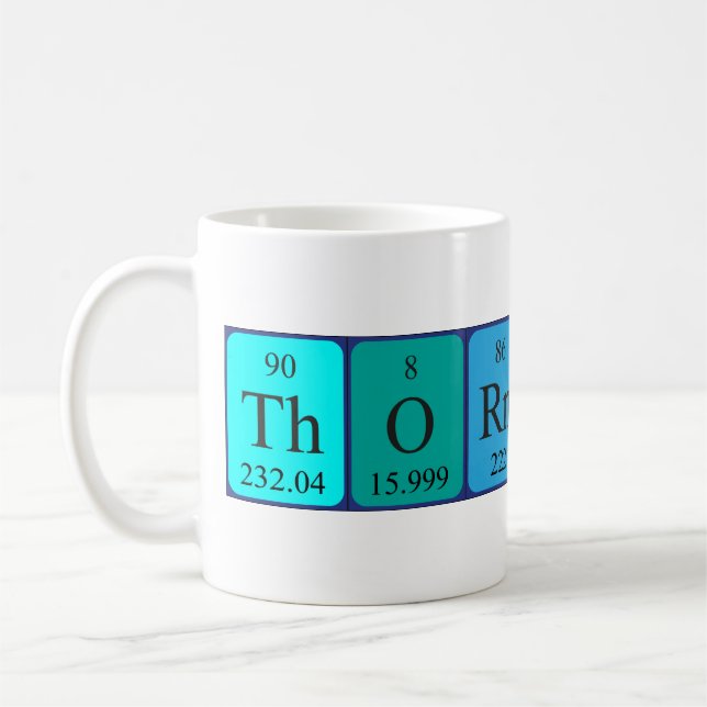 Taza De Café Tornton periódica nombre de tabla mug (Izquierda)