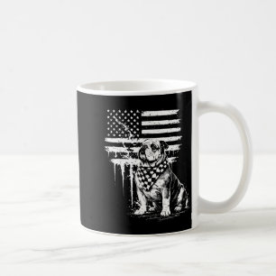 Taza De Café Toro americano patriótico bandera americana 4 de j