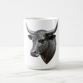 Taza De Café Toro de plata celta cabeza vikinga celta