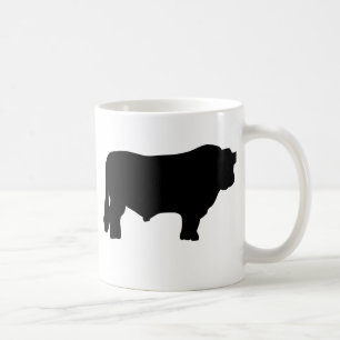 Taza De Café toro negro grande de angus