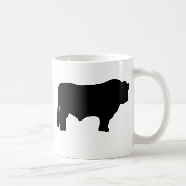 Taza De Café toro negro grande de angus (Derecha)