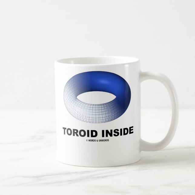 Taza De Café Toroide interior (Torus azul) (Derecha)