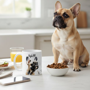 Taza De Café Torpe Bulldog Francés Marrones ¡¡¡Uf!!! PERSONALIZ