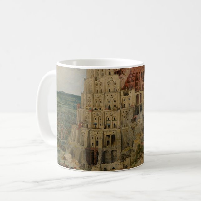 Taza De Café Torre de Babel por Peter Bruegel el mayor (Anverso izquierdo)